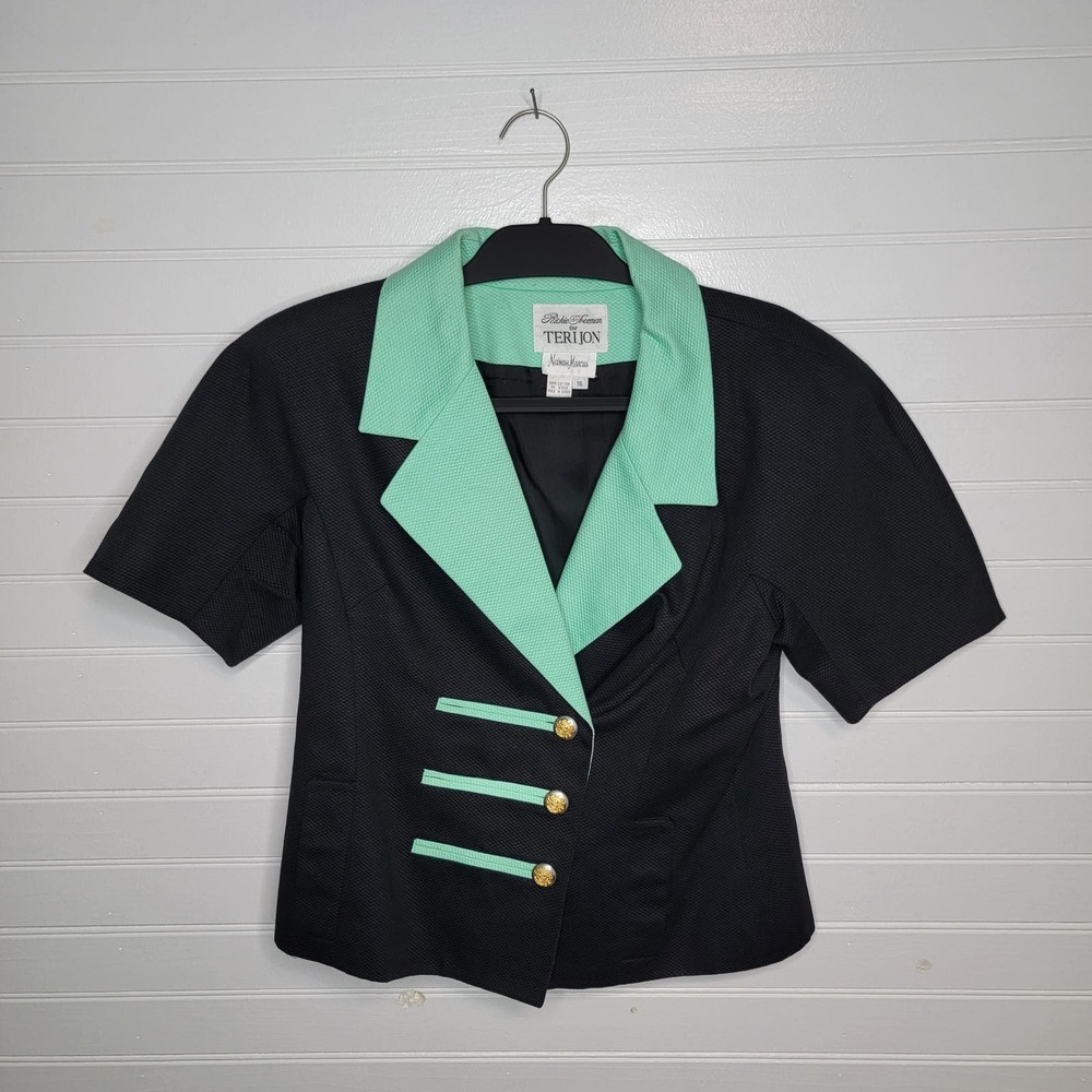 Teri Jon by Rickie Freeman Size 10 Blazer Neiman Marcus Formal Nautical Preppy